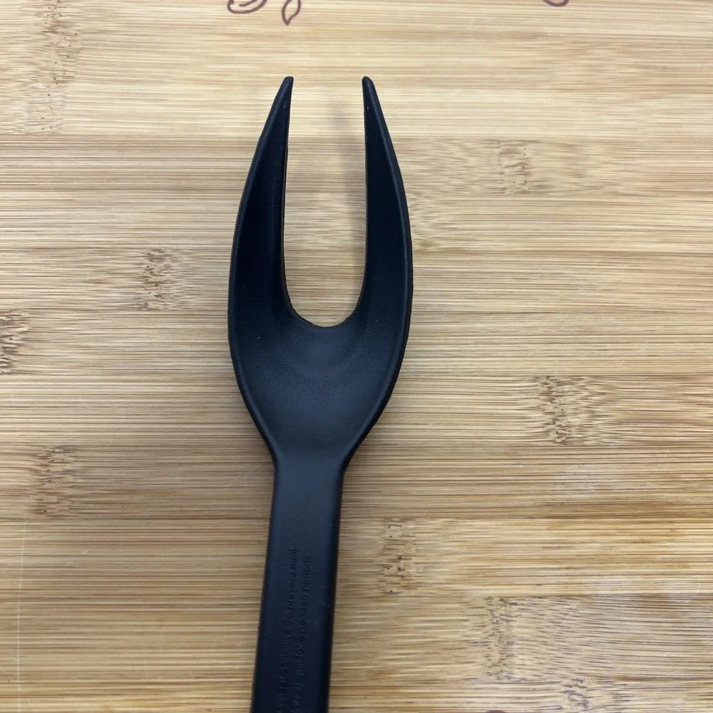 Black Plastic Nylon 2 Prong‎ Fork Cooking Utensil Heat Resistant 410 F/210C